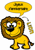Le lion qui chante pour ton anniversaire